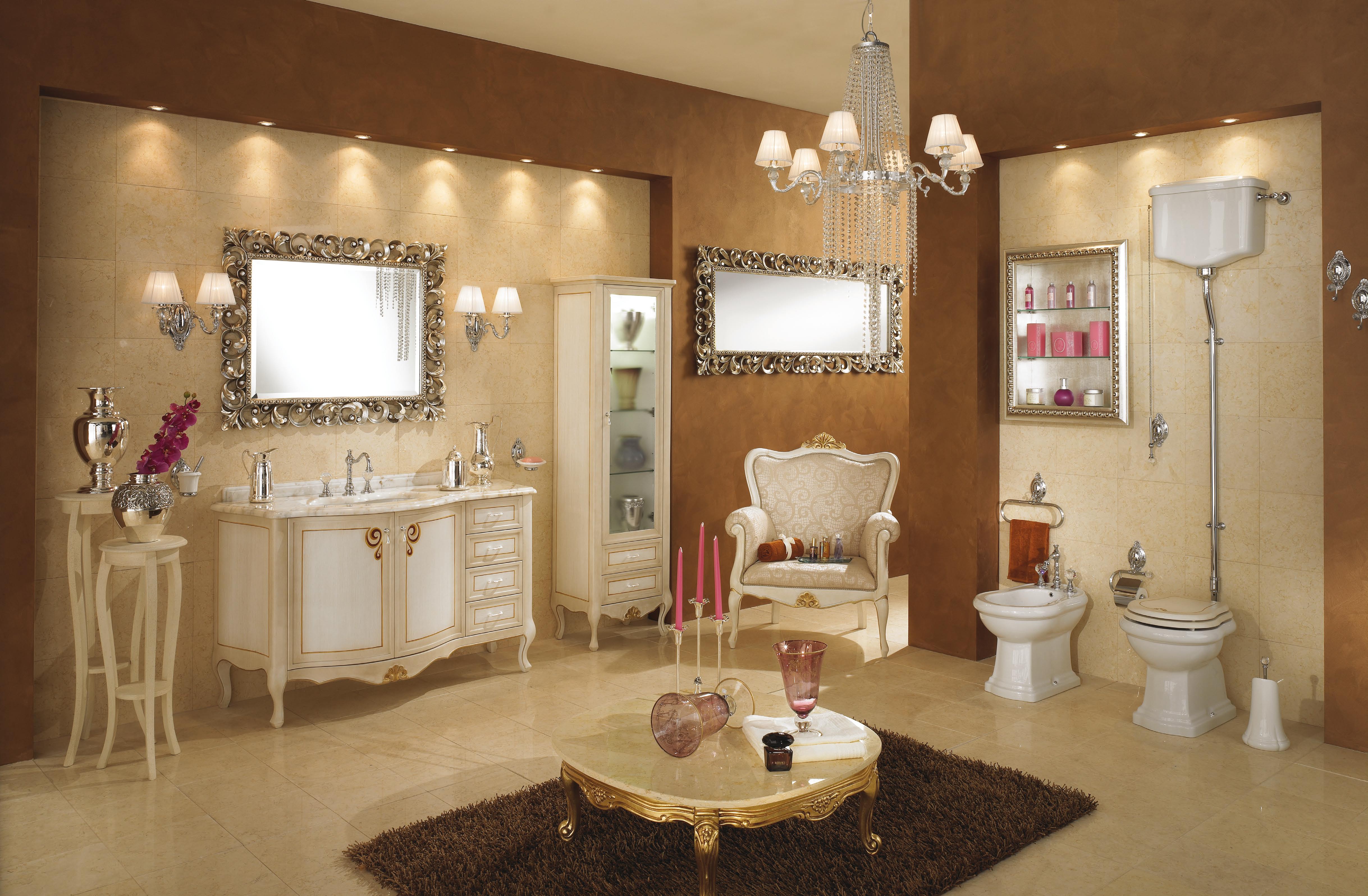 Классическая мебель для ванны. Lineatre Gold. Ванная в итальянском стиле. Мебель для ванной комнаты классика. Итальянская мебель для ванной комнаты.